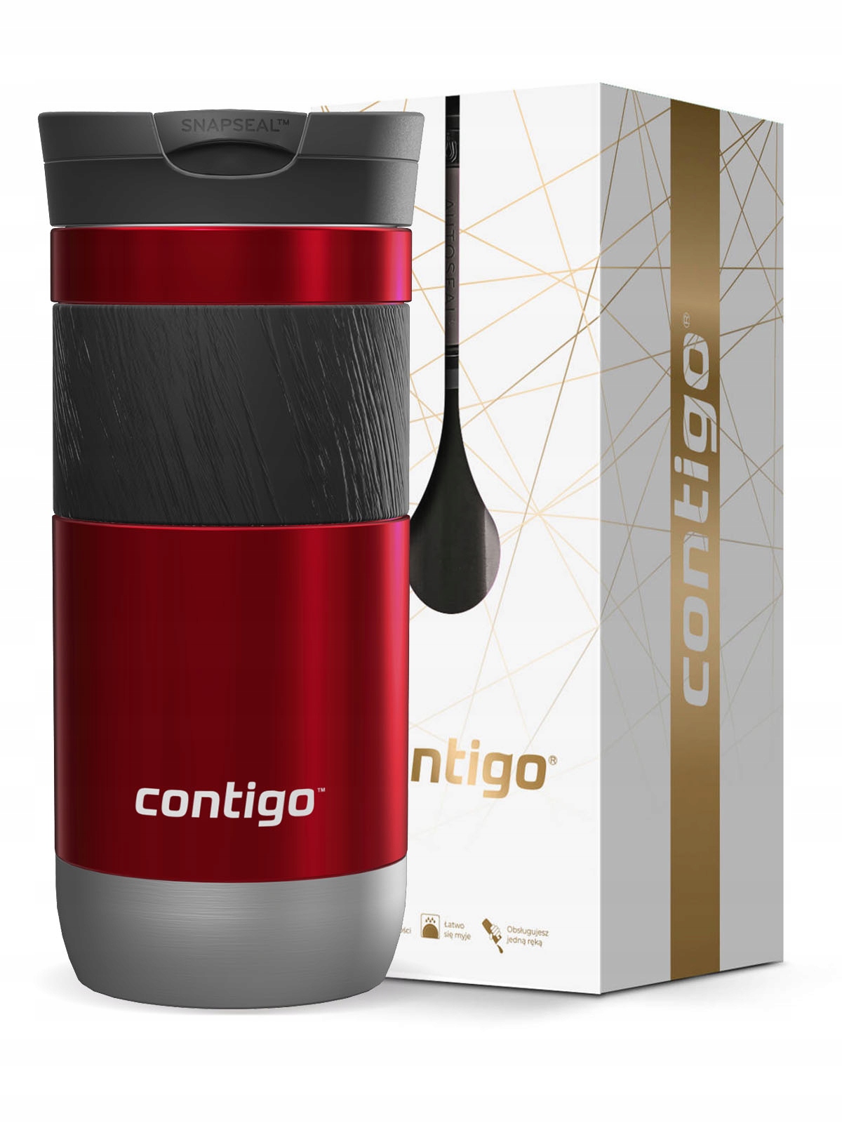 Termohrnek Contigo Byron 2.0 470 ml červený Krabička