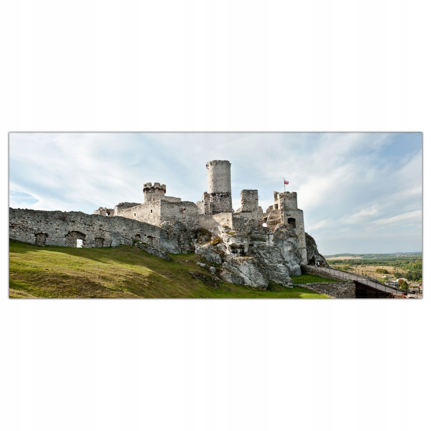 

Obraz na szkle Foto Zamek Ruiny Krajobraz 125x50