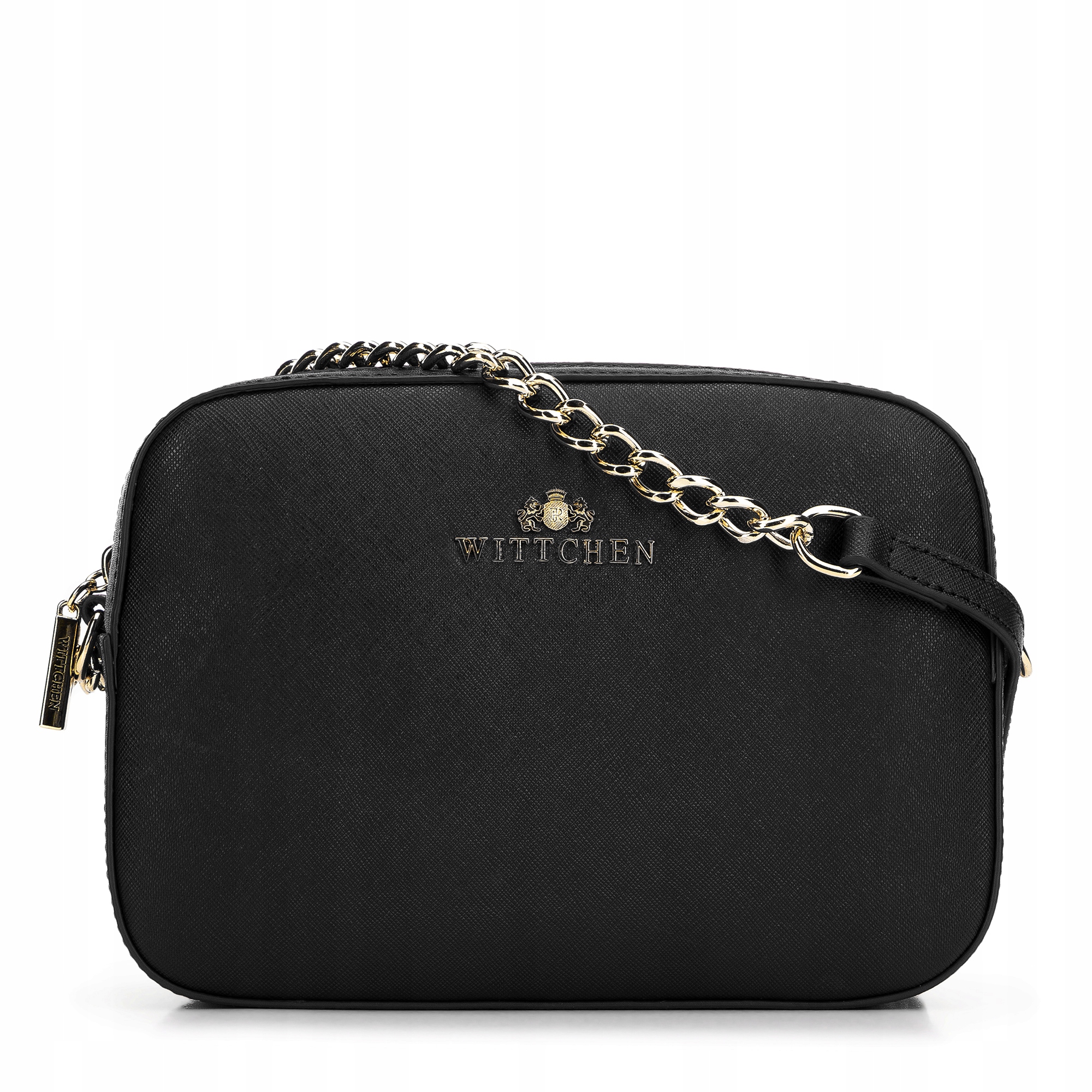 Torebka listonoszka Wittchen skórzana saffiano 29-4E-019-1G czarna