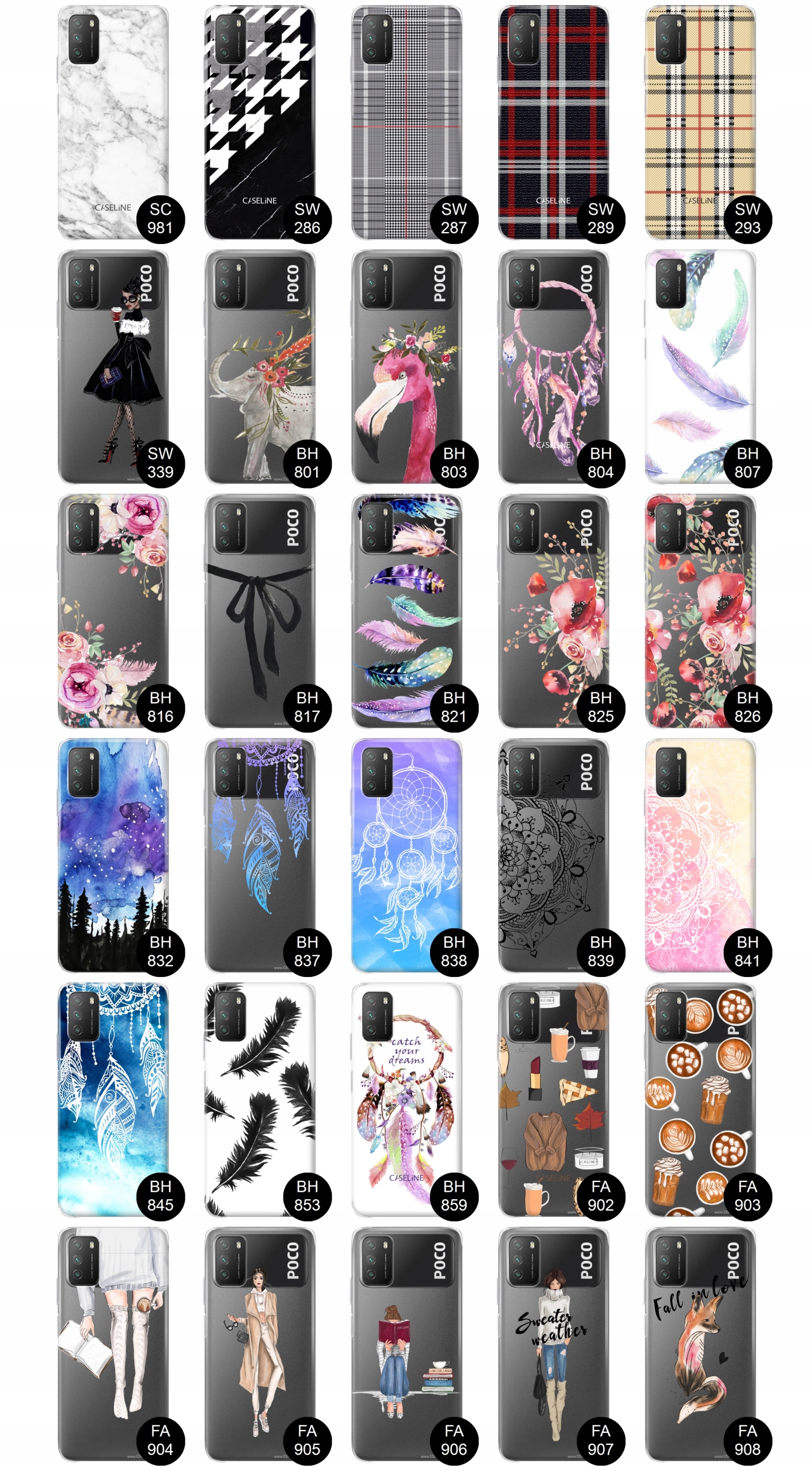 Etui do Xiaomi Poco M3 Pro case guma wzory