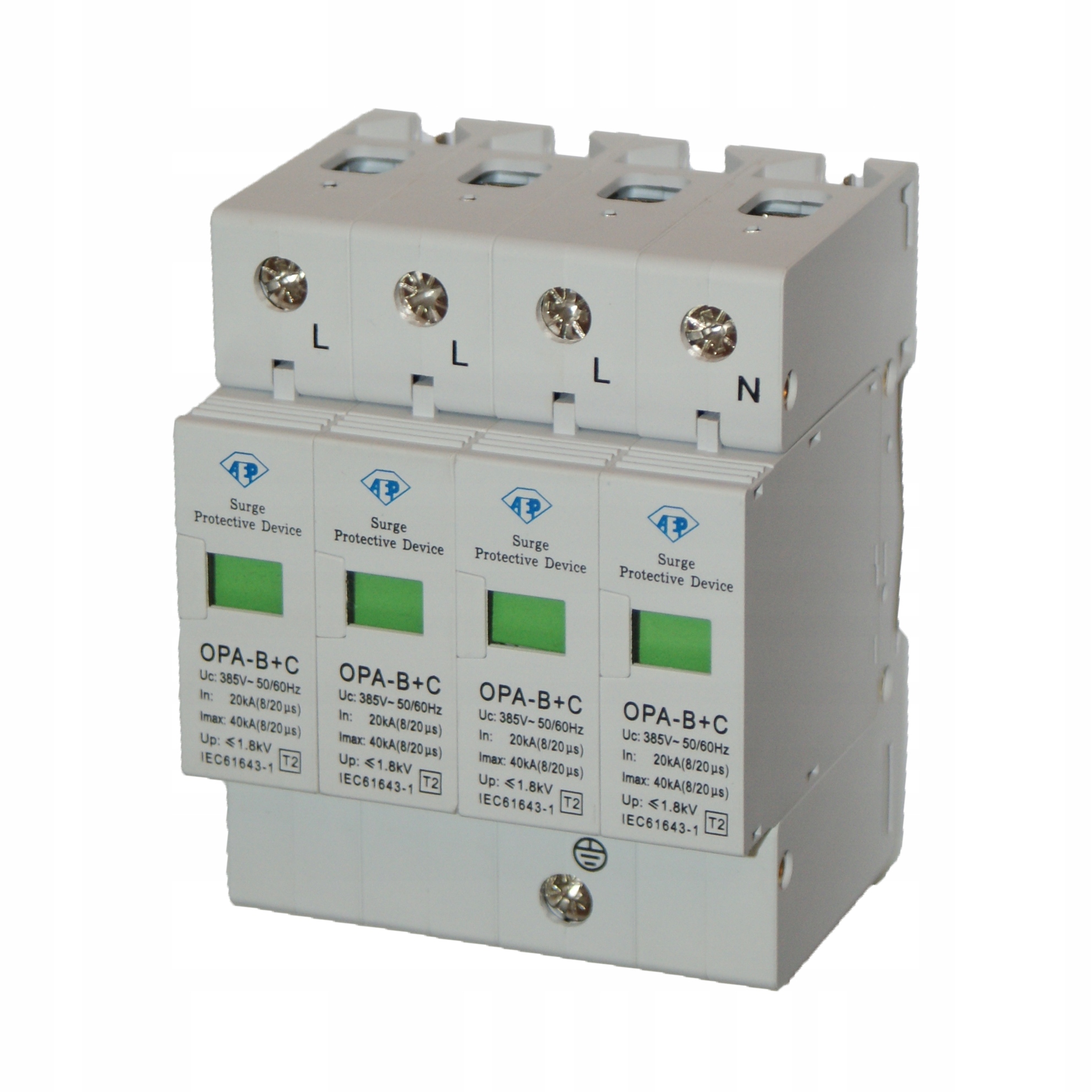 

Ogranicznik Ochronnik Przepięć 3-FAZ B+c T1 T2 4P