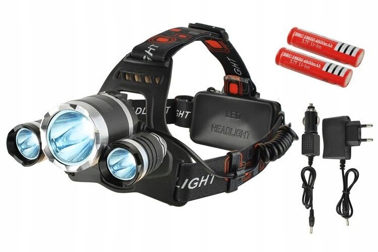 Latarka czołowa z akumulatorem ładowalna LED CREE Marka Iso Trade