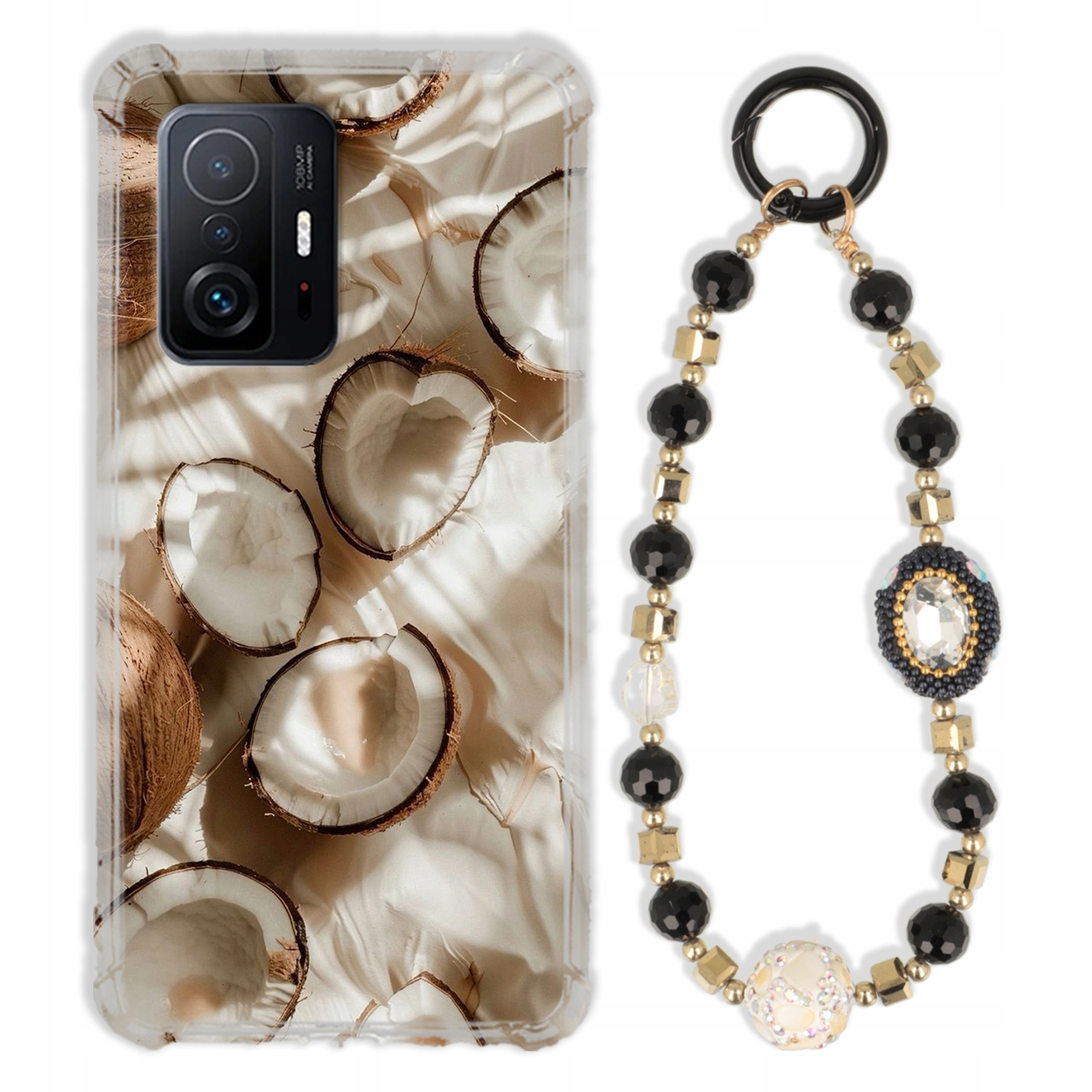 Puzdro Pre Xiaomi 11T 5G Puzdro Antishock Zirkóny Čierno Zlaté|odolné|silné