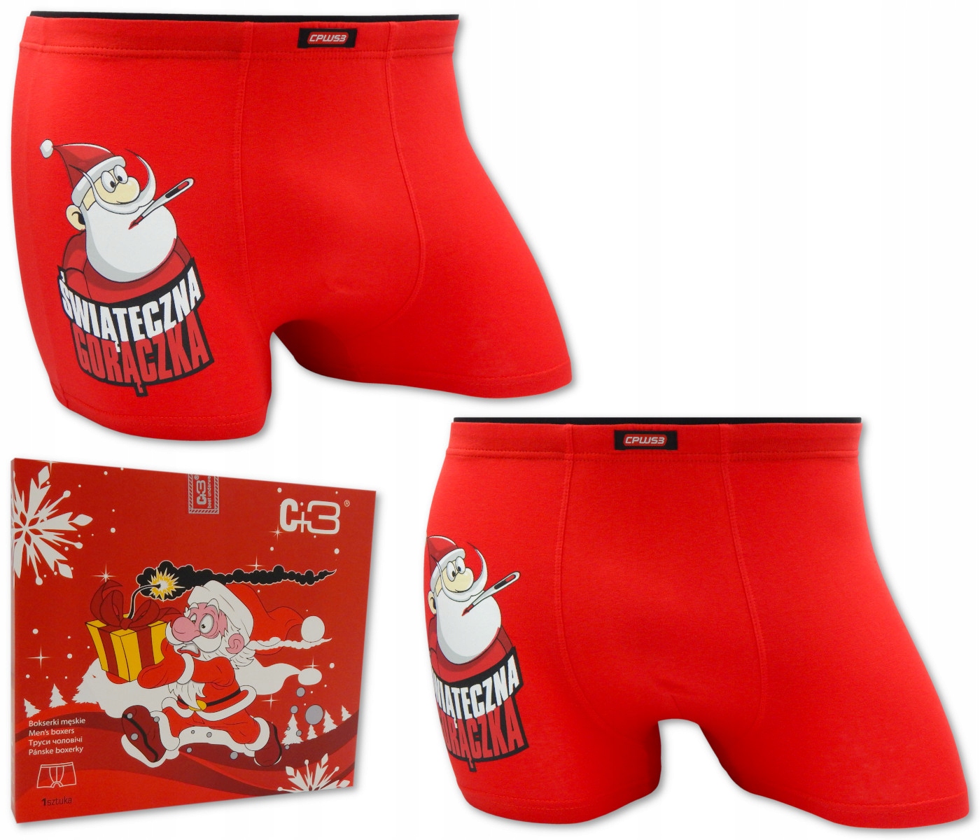 

C+3 Bokserki Śmieszne Wzory/napisy