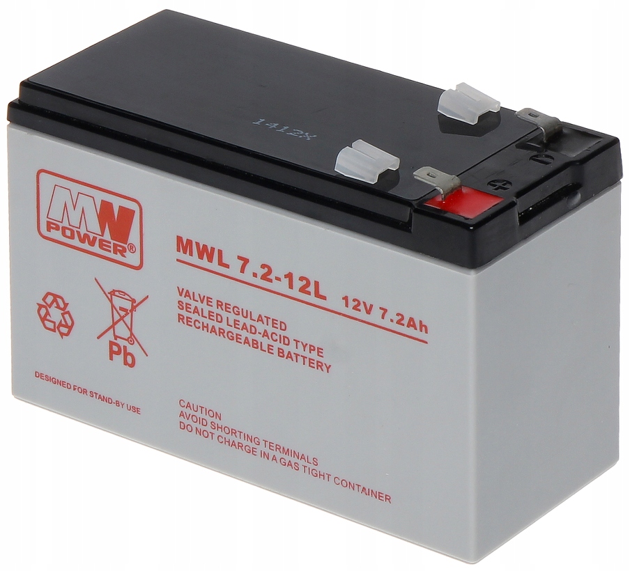 

Akumulator Mwl 7.2-12L Agm 12V 7Ah Mw Power