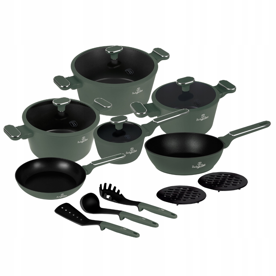 BerlingerHause Matte Green BH-8208 15 ks Súprava hrncov