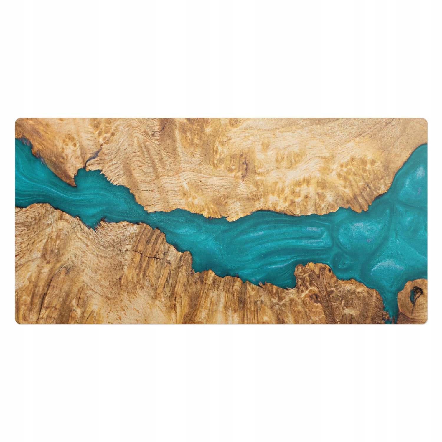 Vinylová podložka na psací stůl Vzor dřeva s pryskyřičnými akcenty 100 x 50 cm