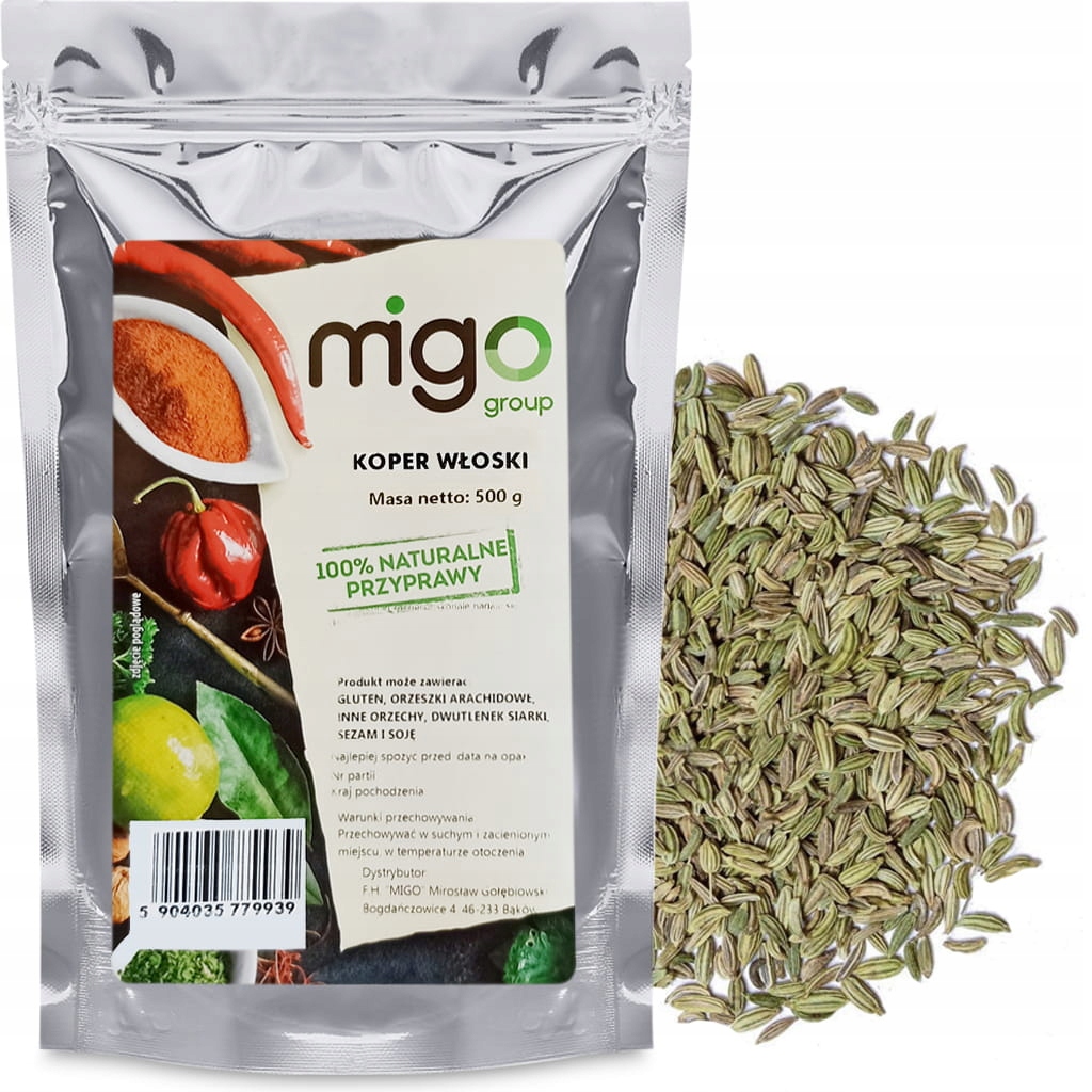 Levně 5 x MIGOgroup, Fenykl Italský – zrno 500 g – MIGOgroup