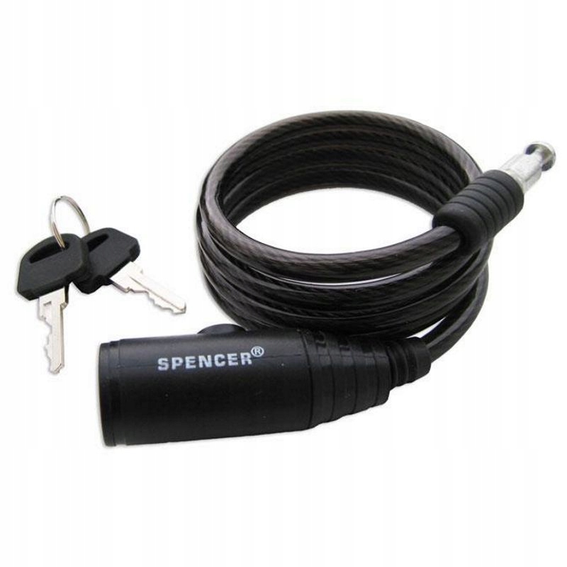 Zapięcie rowerowe 6x1000 mm na kluczyk Spencer spirala