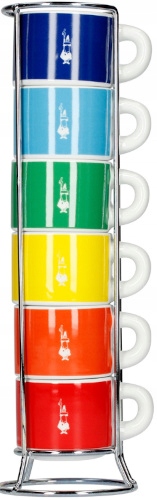 

Bialetti Color zestaw filiżanek ze stojakiem 6 szt