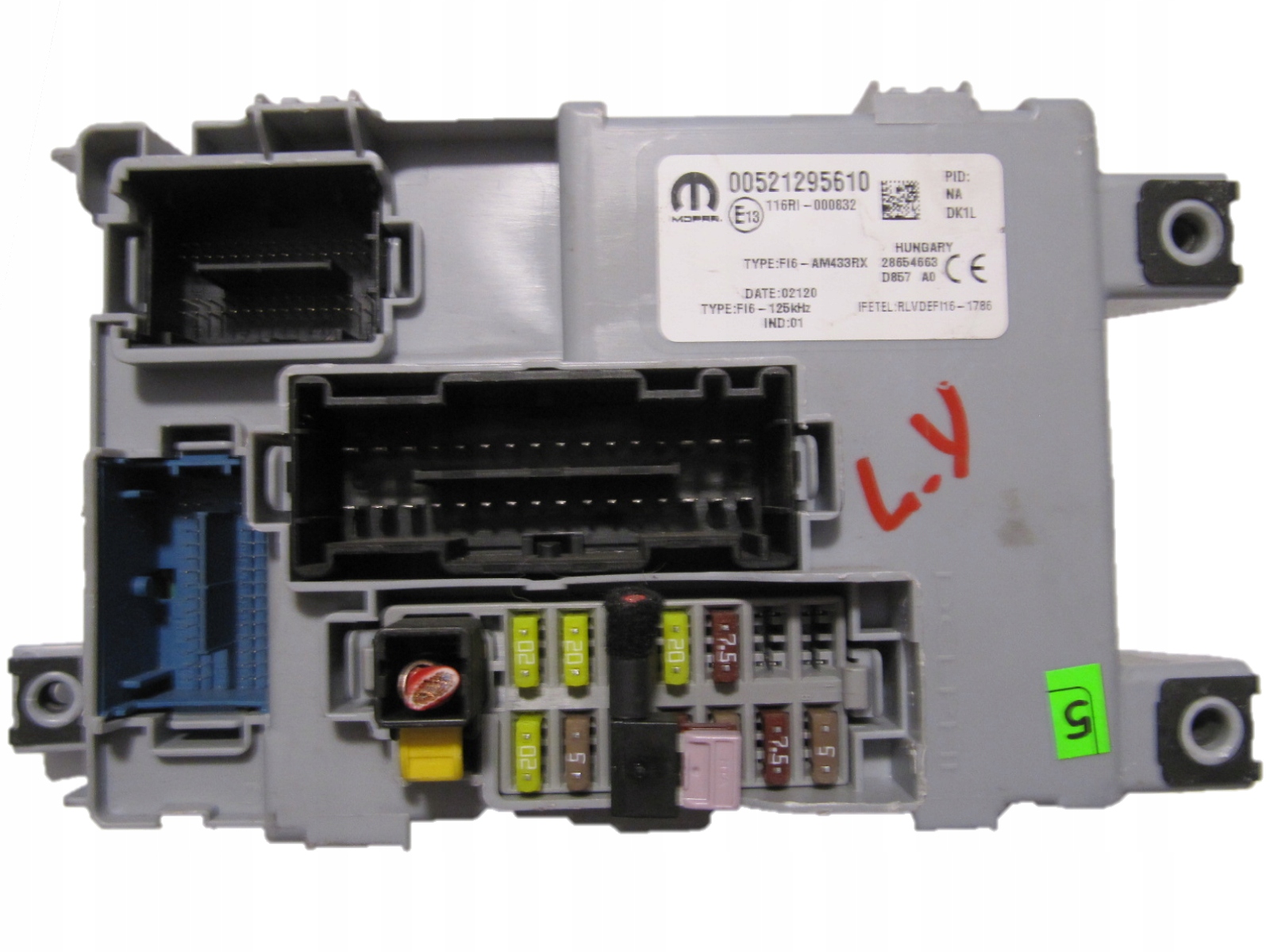 LANCIA YPSILON MODUŁ BODY BSI BCM 00521295610