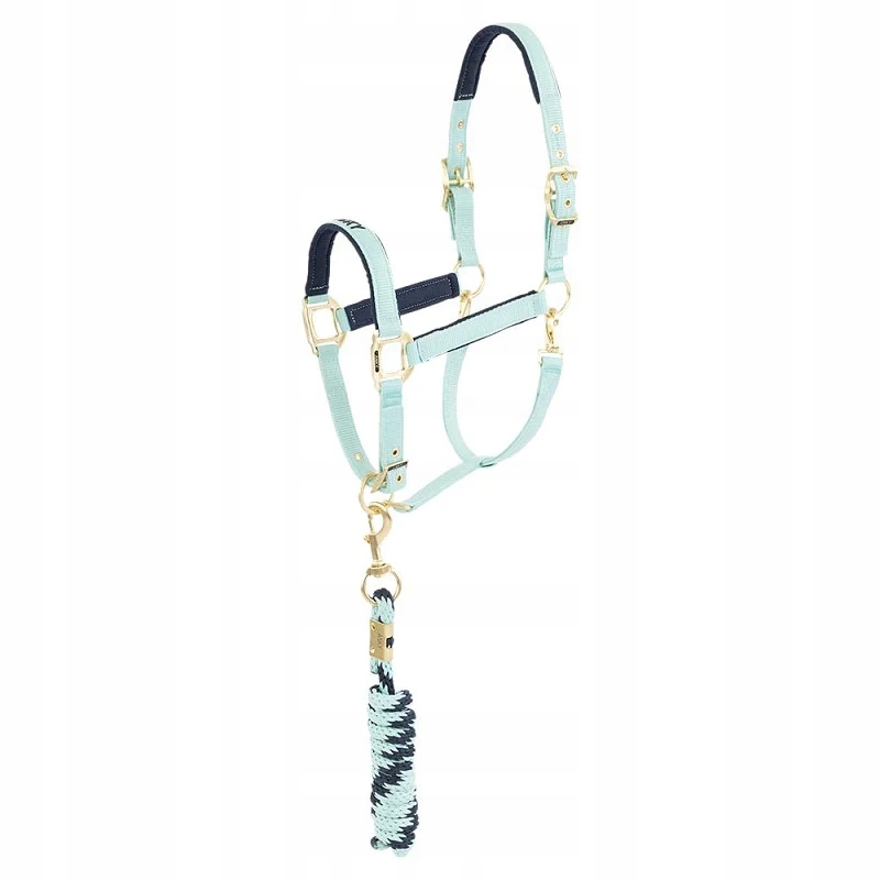 Uzda pro poníka Anky Halter and Lead 25SS s tyrkysovým vázáním Pony