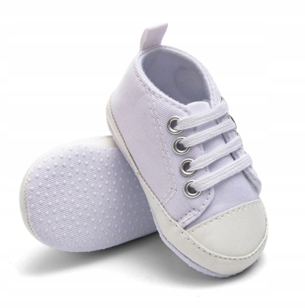 TRAMPKI BUCIKI NIEMOWLĘCE STAR NIECHODKI 6-12 MIESIĘCY Kolor biały