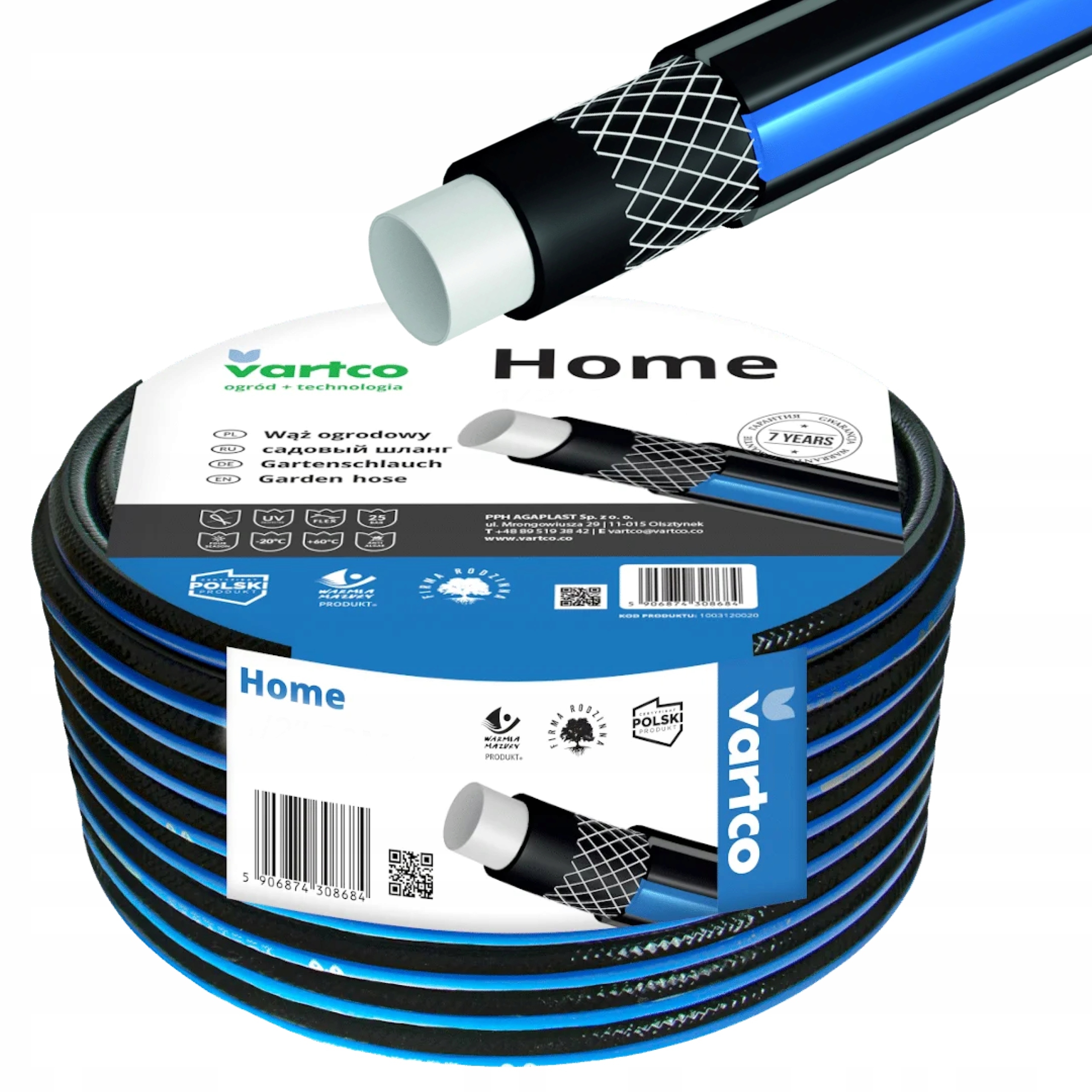 Hadice 4-VRSTVÁ Vartco Home 25BAR 3/4'''' 50M Polský