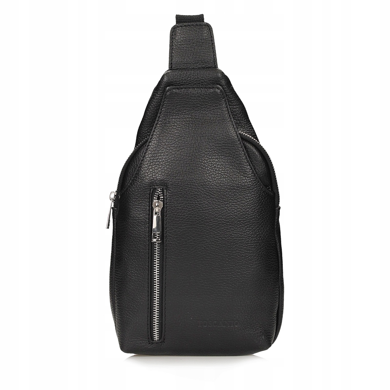 Ledvinka Kabelka Přes Rameno pánská prostorná kožená Toscanio černá F199