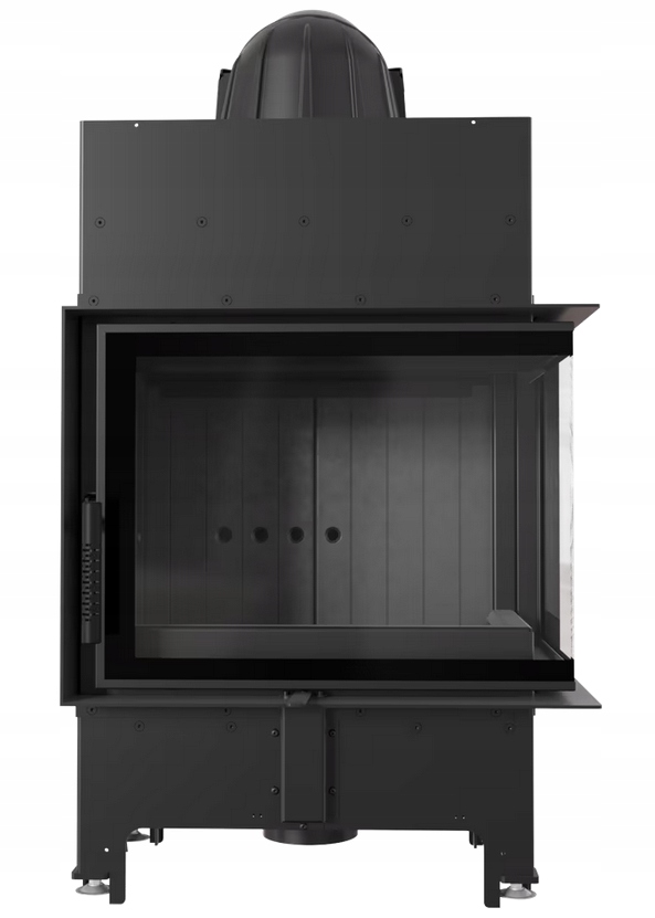 Kominek Wkład stalowy Floki S narożny prawy 8 kW Ø 160 wersja Black