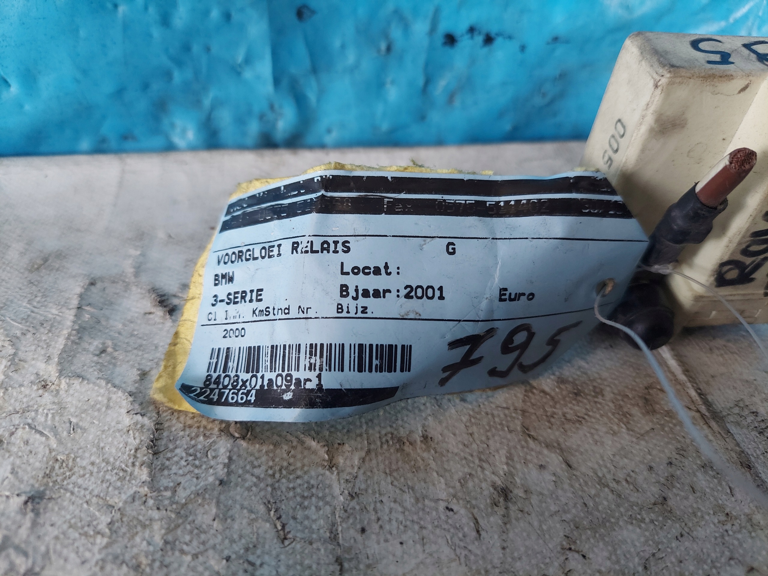 BMW E 46 2.0 TD 2247664 relay plugs ZAROWYCH