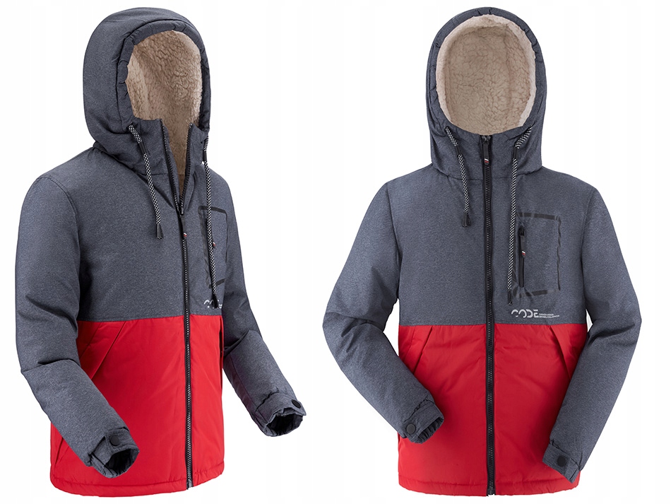 

Męska Ciepła Kurtka Zimowa Z Kapturem Membrana L