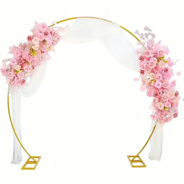 Rám Stojan Oblouk Na Balóny Kov Zlatý 2.4 M Svaté Přijímání Svatební Hostina Stěna