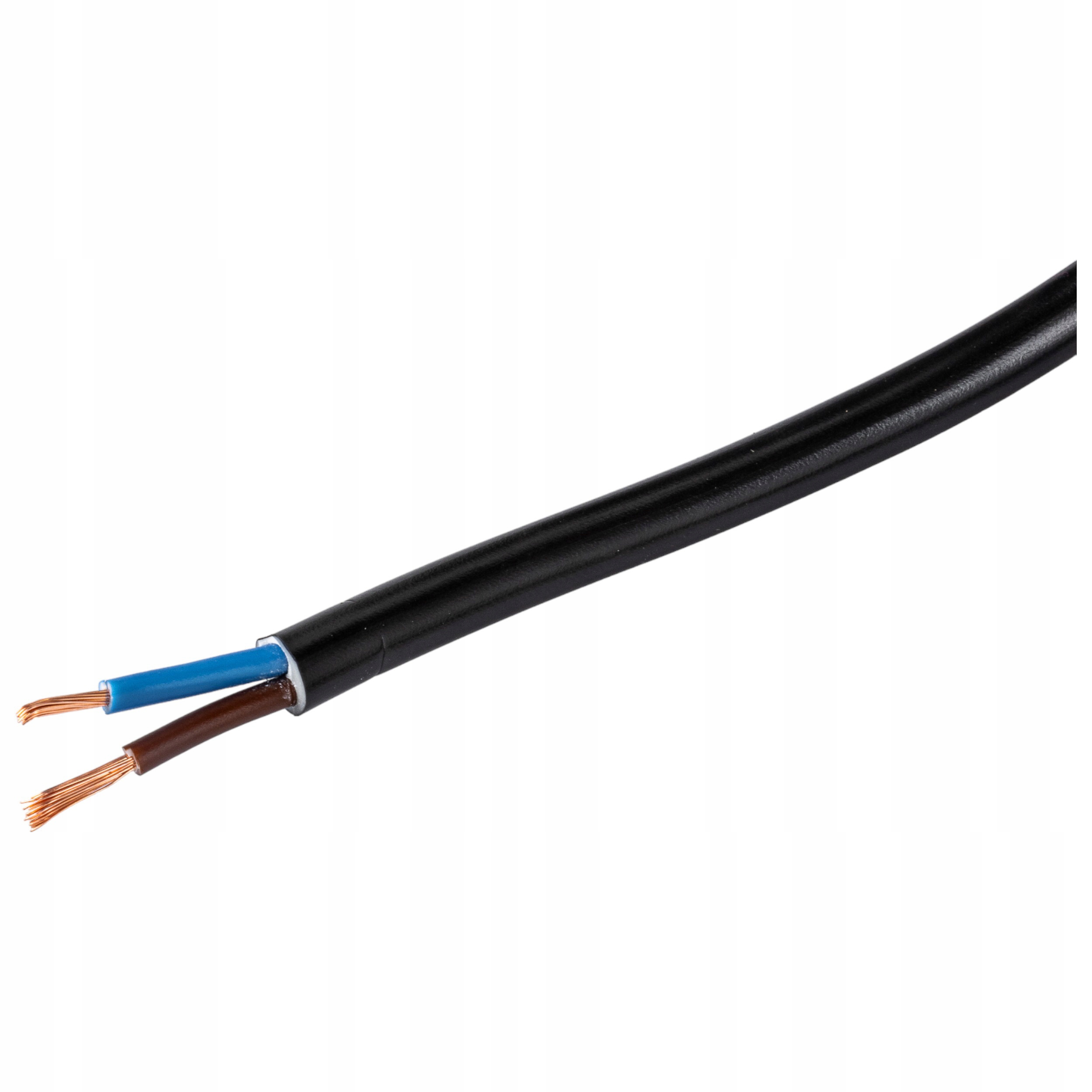 PRZEWÓD ELEKTRYCZNY 230V OMY 2X1MM2 CZARNY OKRĄGŁY 1MB EAN (GTIN) 5907749702422