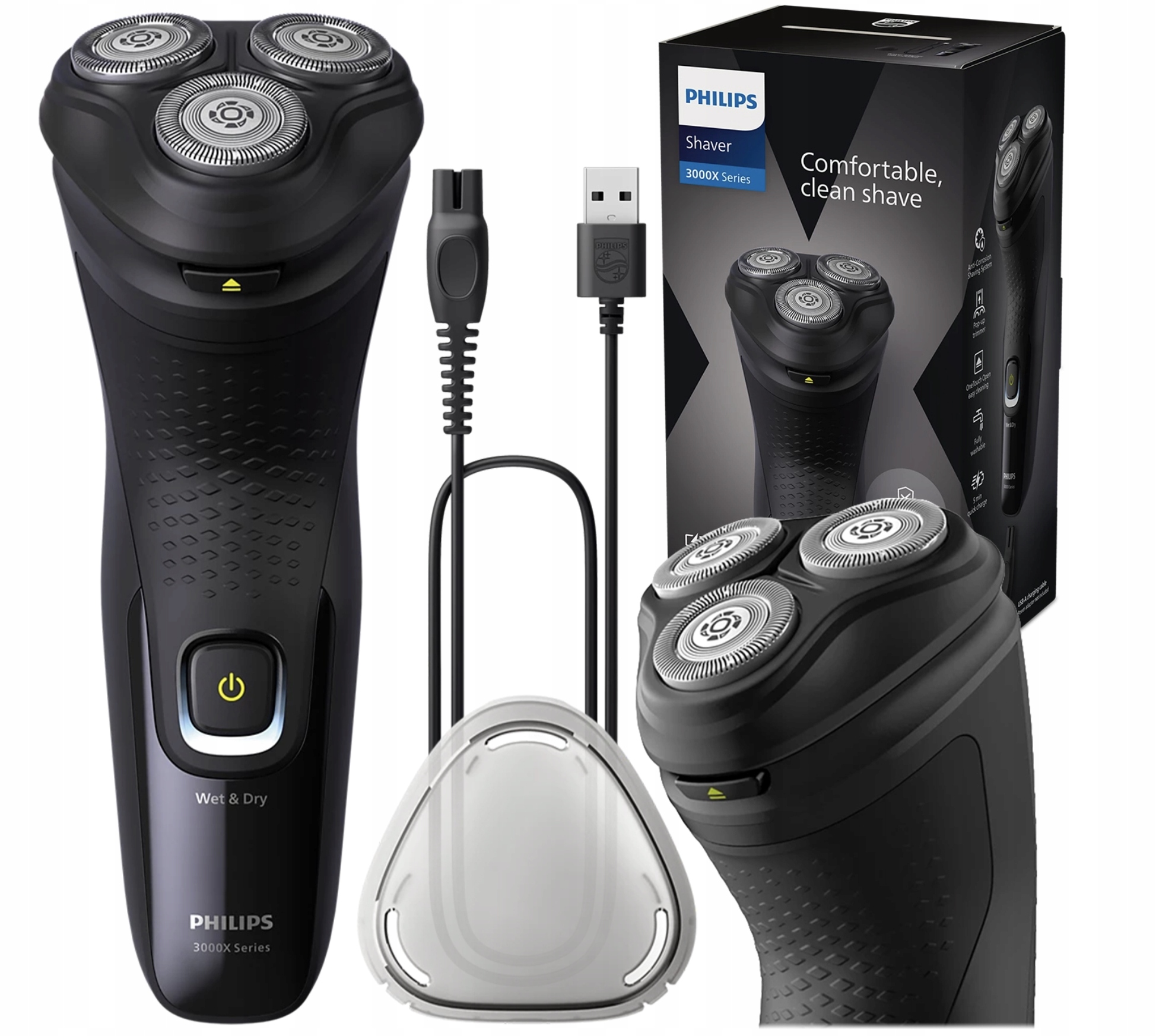 Golarka Trymer Philips 3000 Elektryczna Golarka Męska Mokro i Sucho