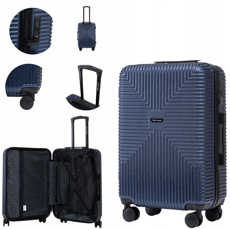 Střední ekologická taška Wings 24 palců Tsa, recyklovaný polykarbonát, kola 360