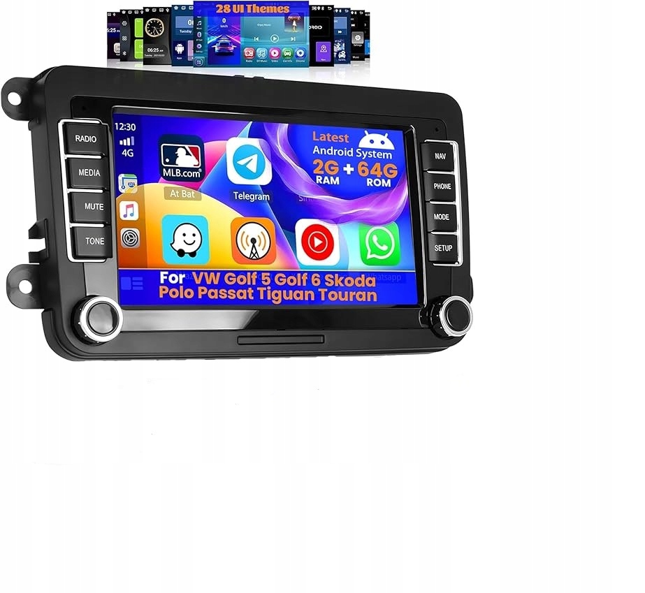 autorádio Android 13 pre Vw Golf 5 Golf 6 Škoda Polo Passat