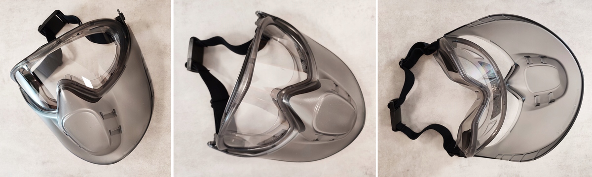 GOGLE Z OSLONĄ TWARZY PRZYŁBICA UCHYLNA STORMLUX Waga 0.3 g