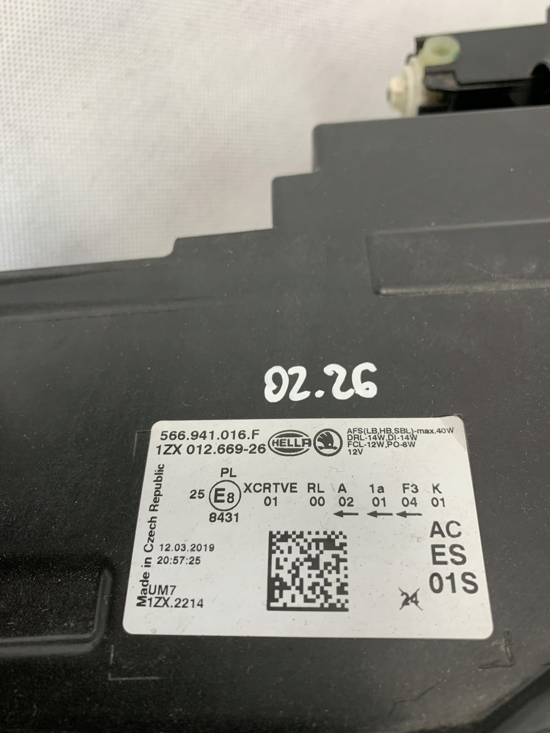 light front right Reflektor Skoda Kodiaq 17-21 Full Led 566941016F 02.26