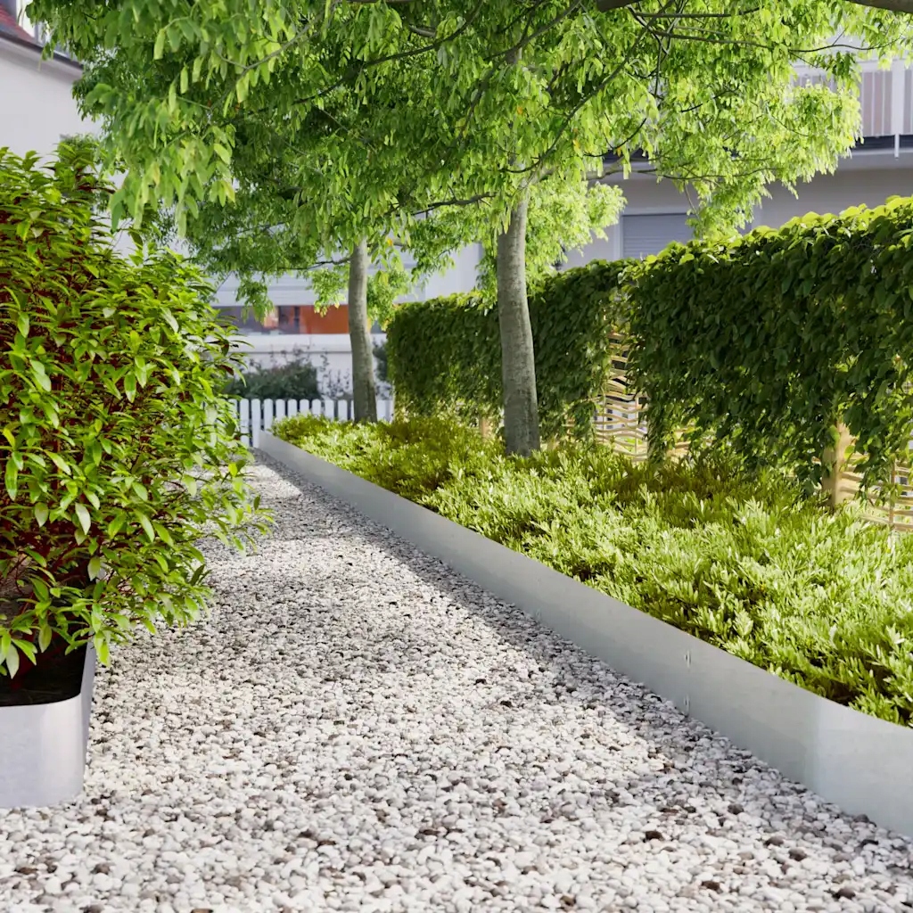 Travní lemy 10 ks 20x103 cm pozinkovaná ocel Bílá 860159