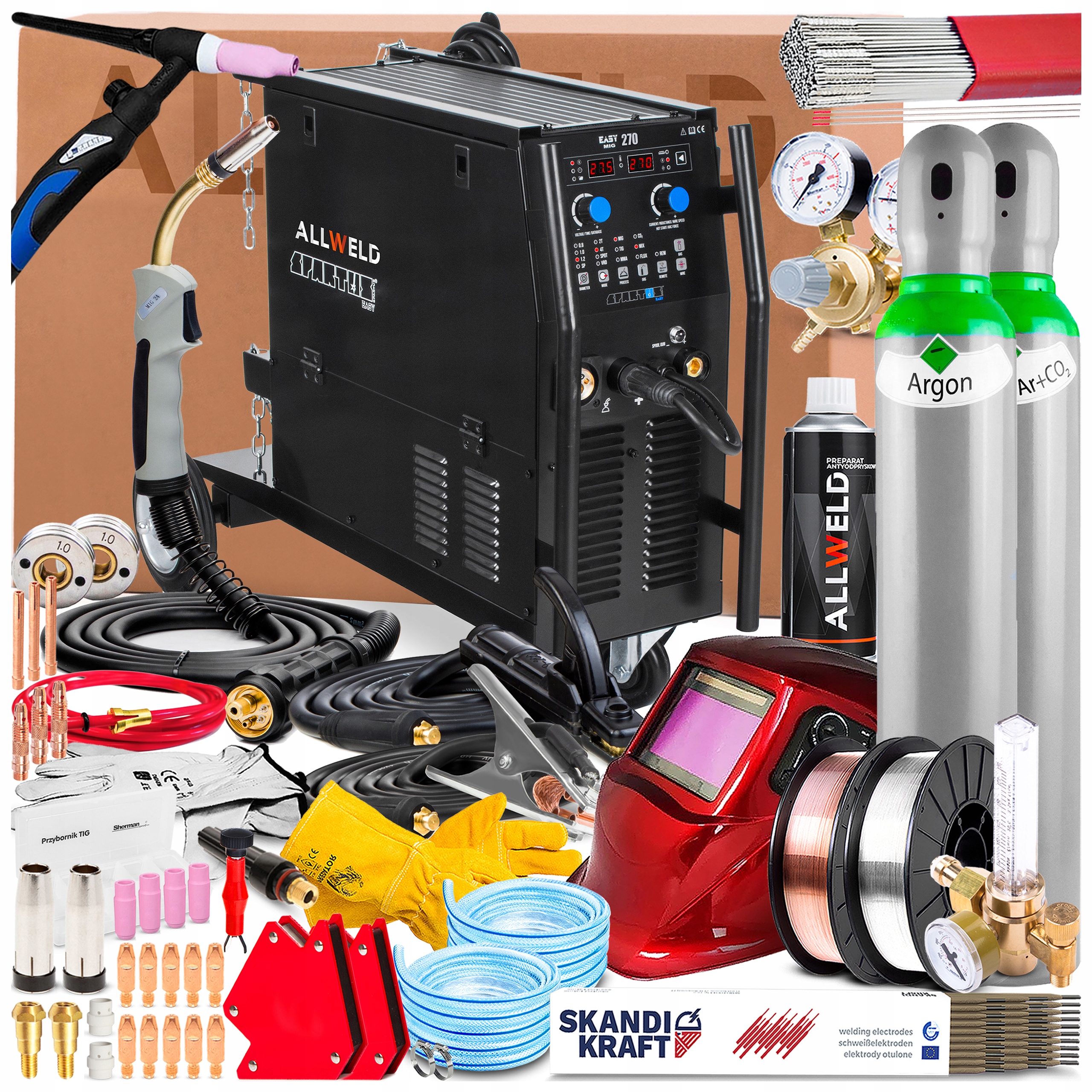 Spartus Easymig 270 400V 250A Synergie Tig Lift Mma Flux Igbt