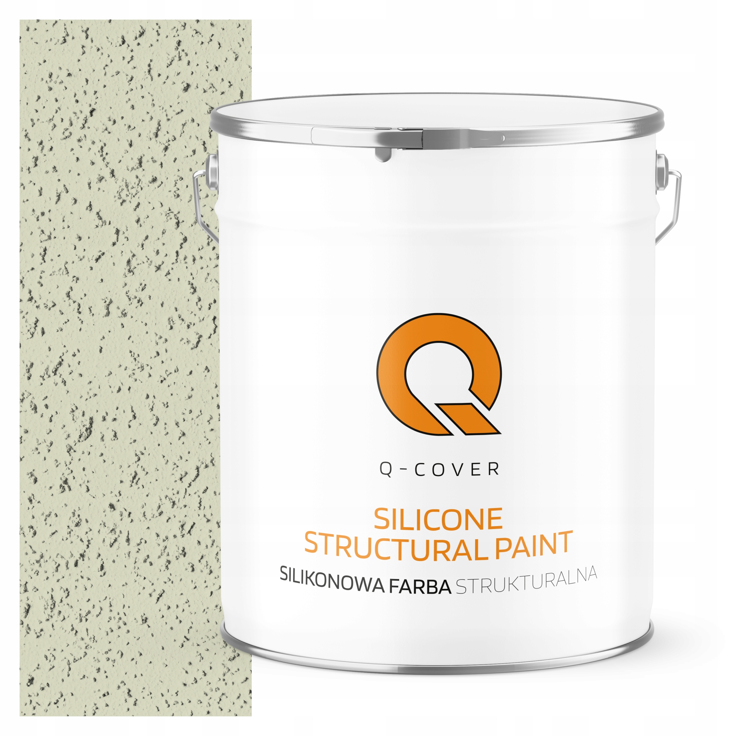 Farba Strukturalna Elewacyjna Silikonowa Fasadowa 5L Biel w zielony F481