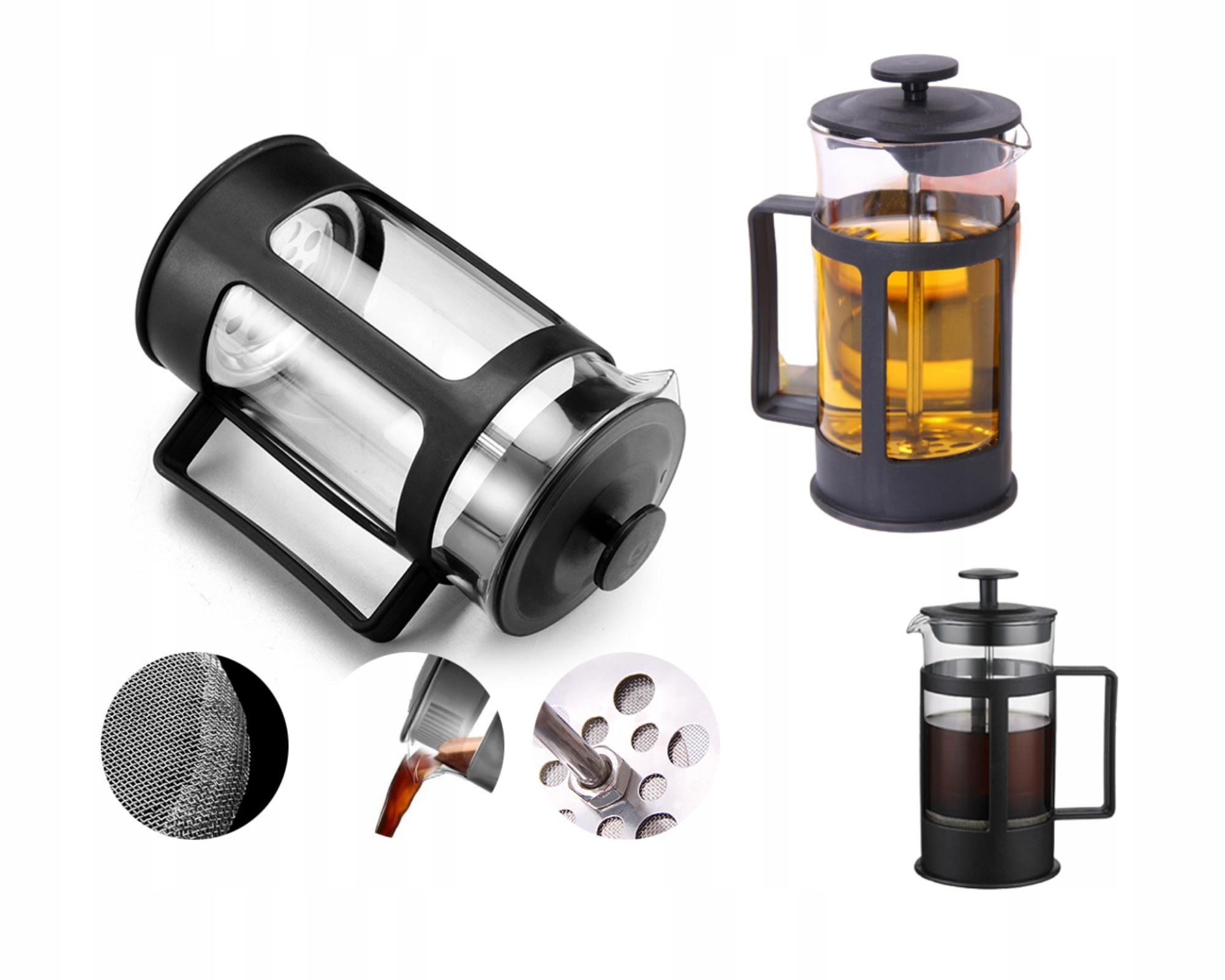 

Dzbanek Z Zaparzaczem Kawy I Herbaty Tłokowy 350ML