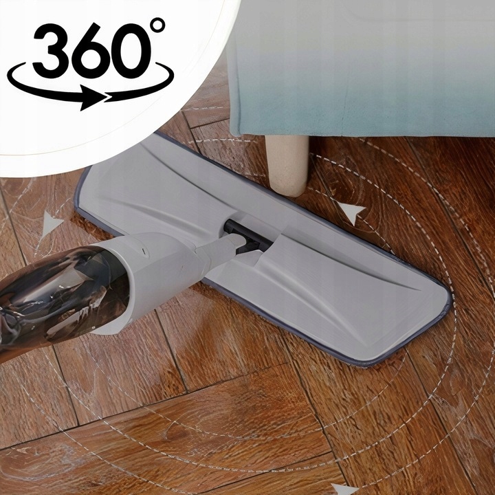 MOP PŁASKI ZE SPRYSKIWACZEM + 3X WKŁADY MIKROFIBRA DO MYCIA PODŁOGI DŁUGI Model MOP PŁASKI ZE SPRYSKIWACZEM + WKŁADY DŁUGI 120 cm