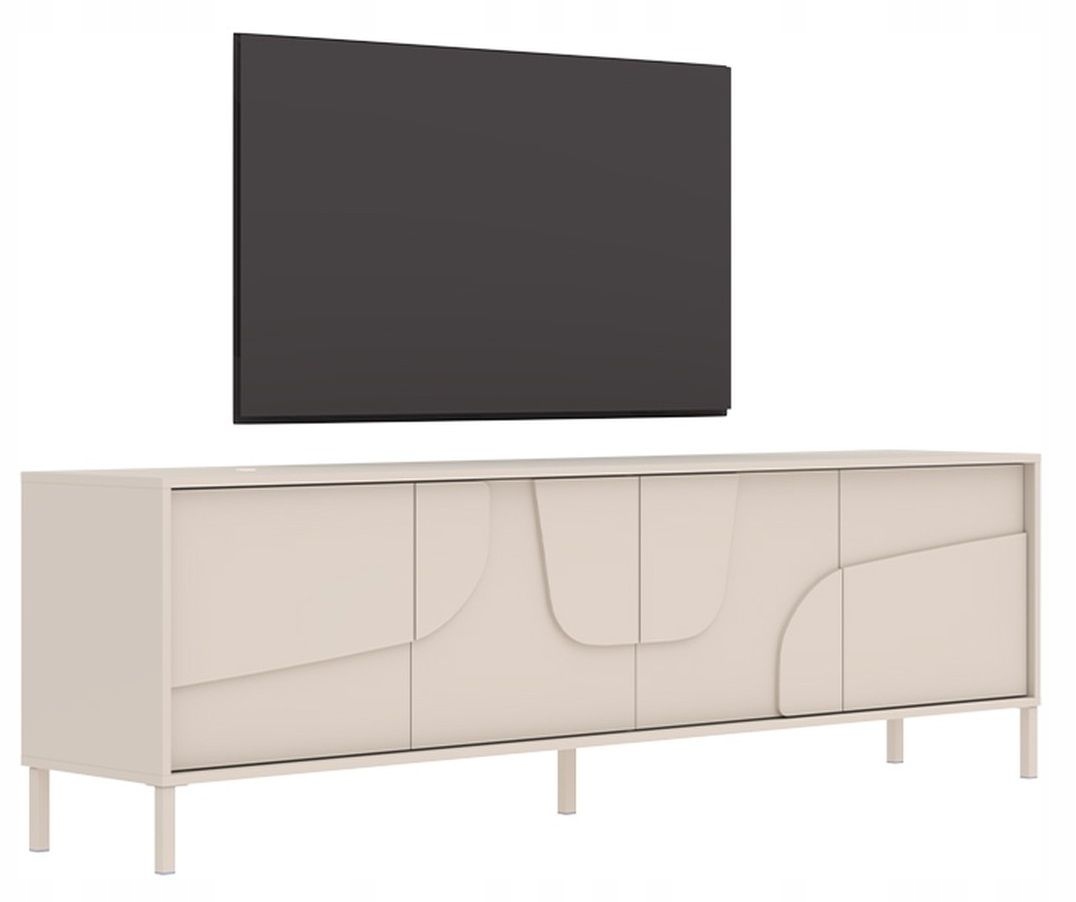 Szafka Rtv 4 drzwi do salonu kaszmir front 3D włoska 207cm Foggia