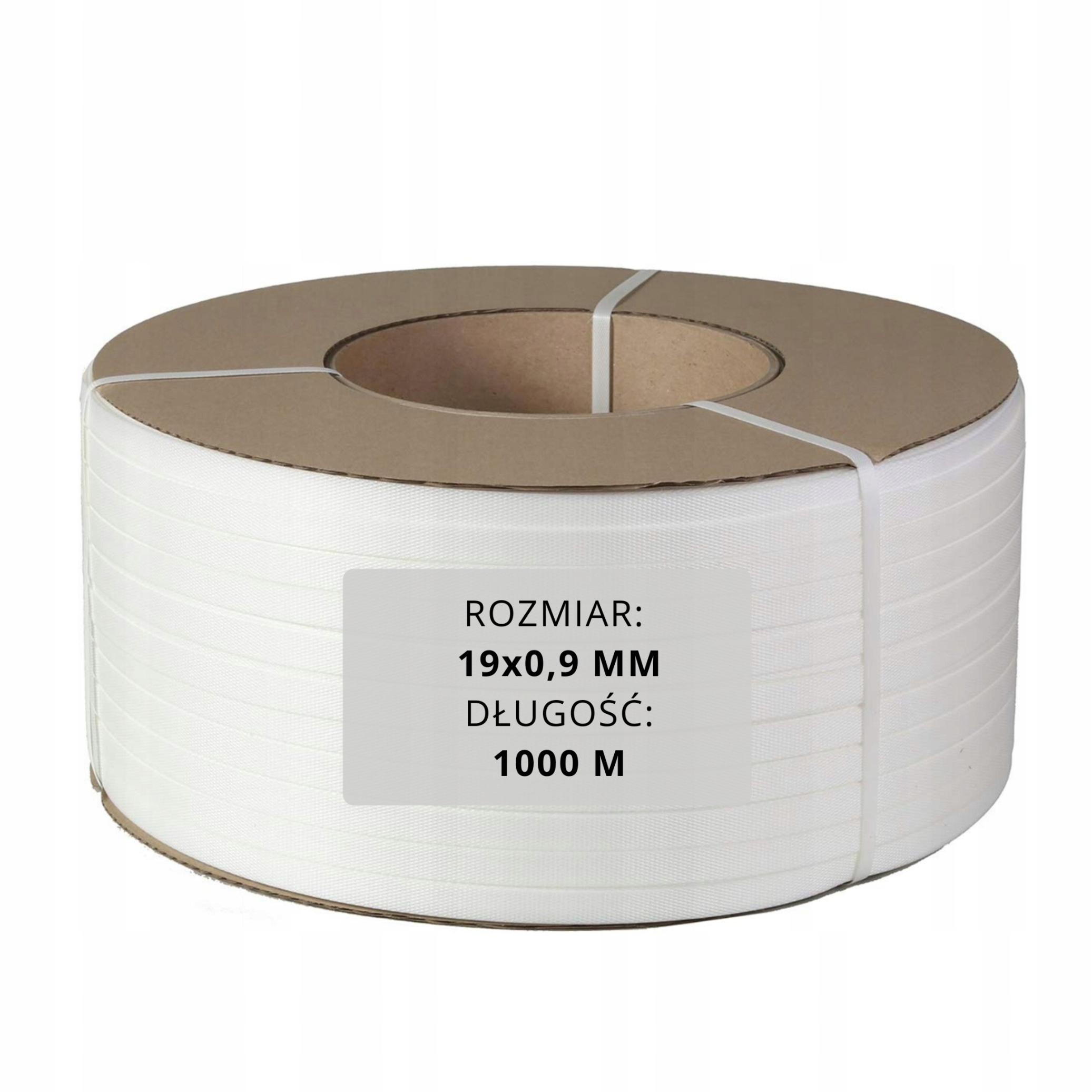 Taśma Pp 19mm 0,9 do bandowania spinania palet 1000m 19x0,9 mm Polipropylen