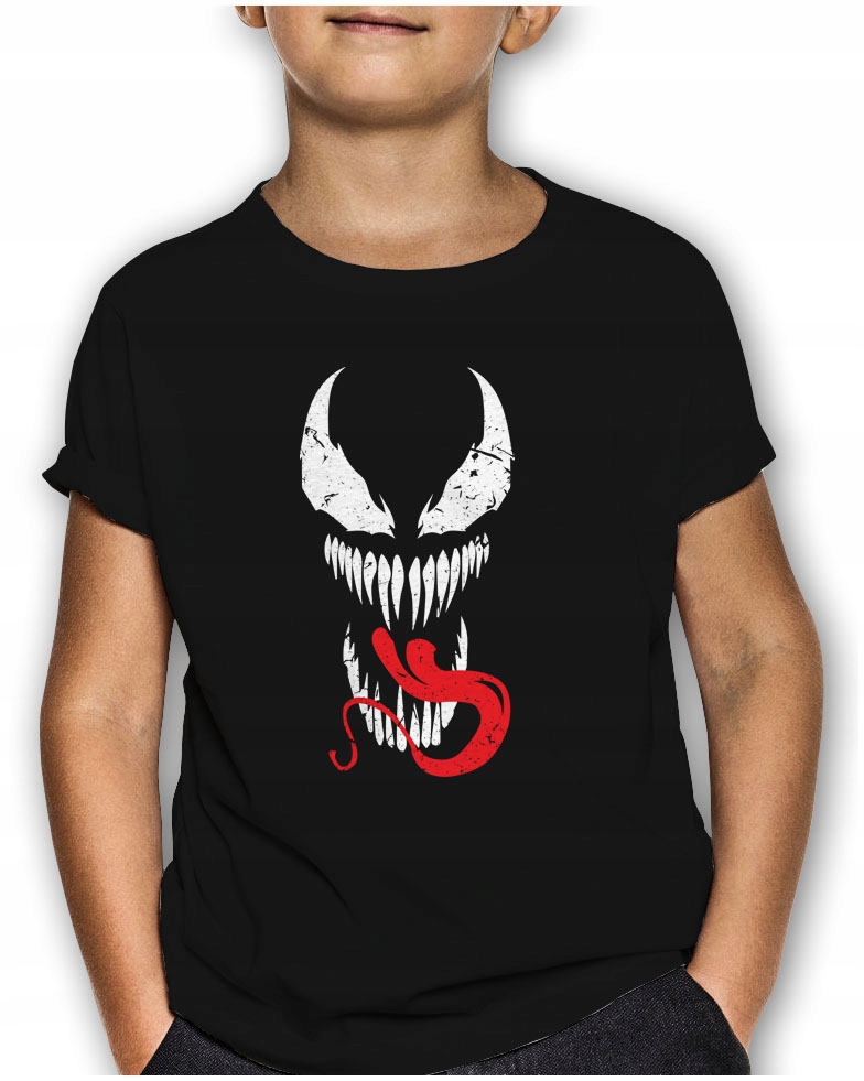 

Gruba Koszulka Venom z Językiem Pająk 146