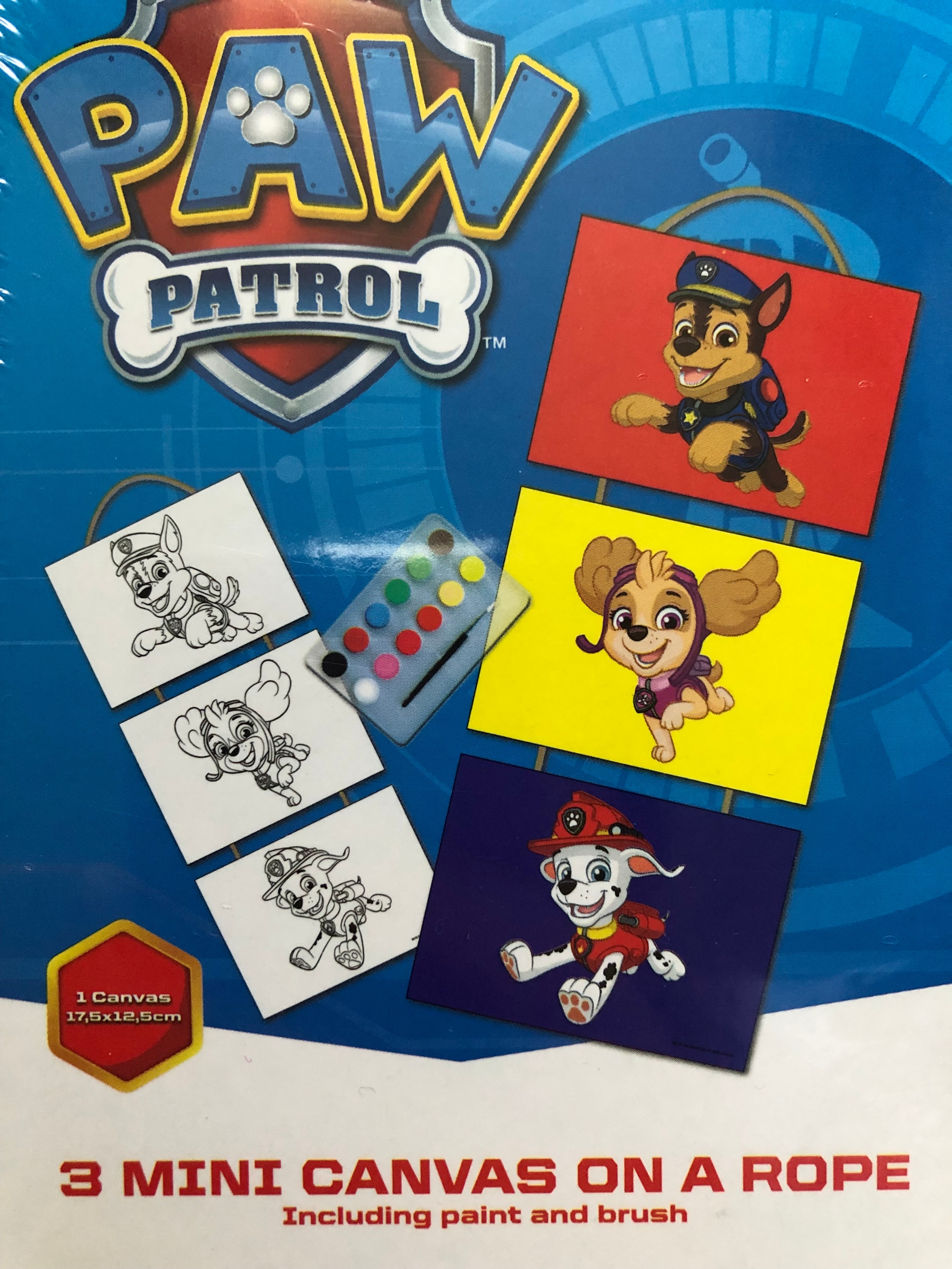 

3 płótna na linie Psi Patrol Chase Marshall Skye