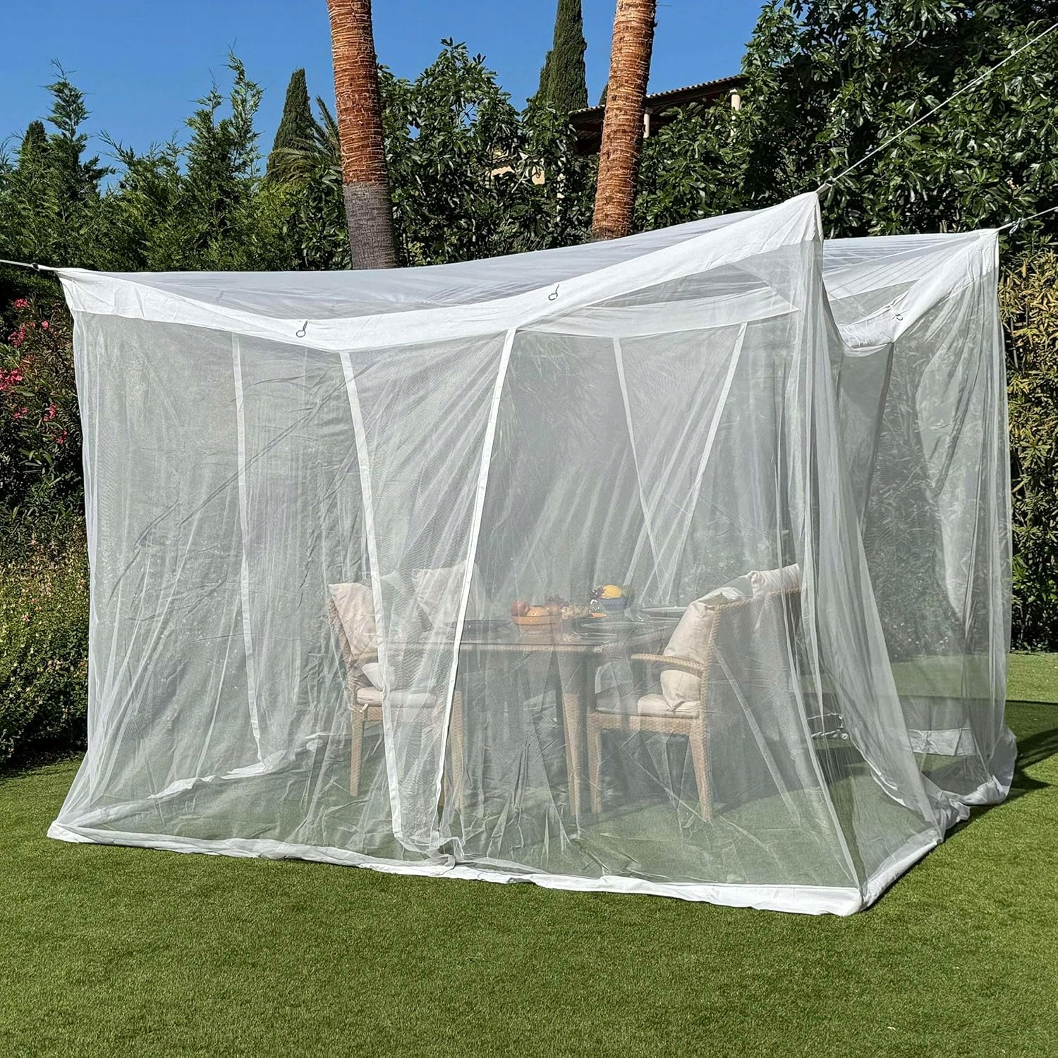 Sieťka proti komárom na terasu 250 x 250 cm biela do altánku a záhrady