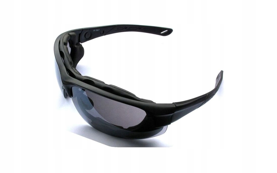 Okulary Motocyklowe Przeciwsłoneczne + Wymienne Szkła