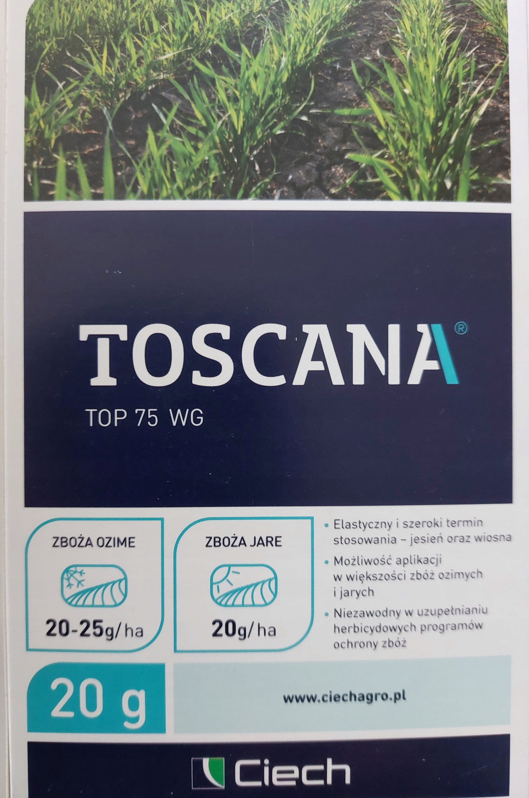 

Toscana Top 75WG 20g na chwasty w zbożach