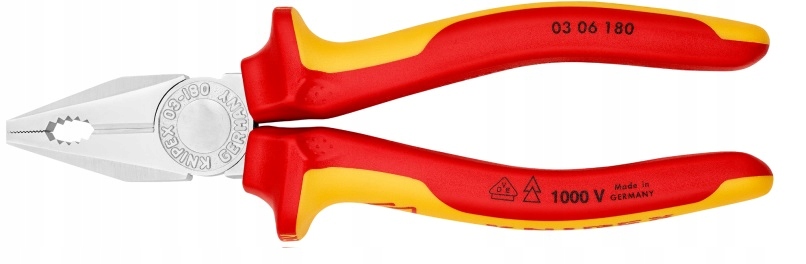 Univerzální kleště 180 mm Chromované 1000 V Knipex 03 06 180