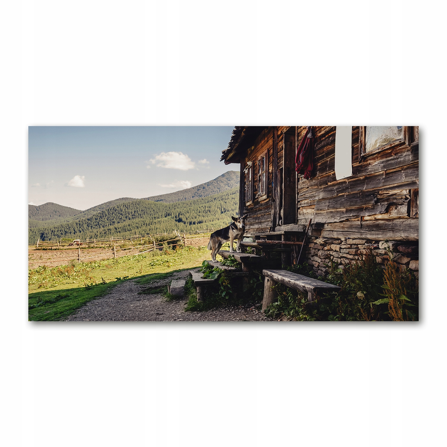 

Foto-obraz akrylowy Drewniany dom góry 140x70 cm