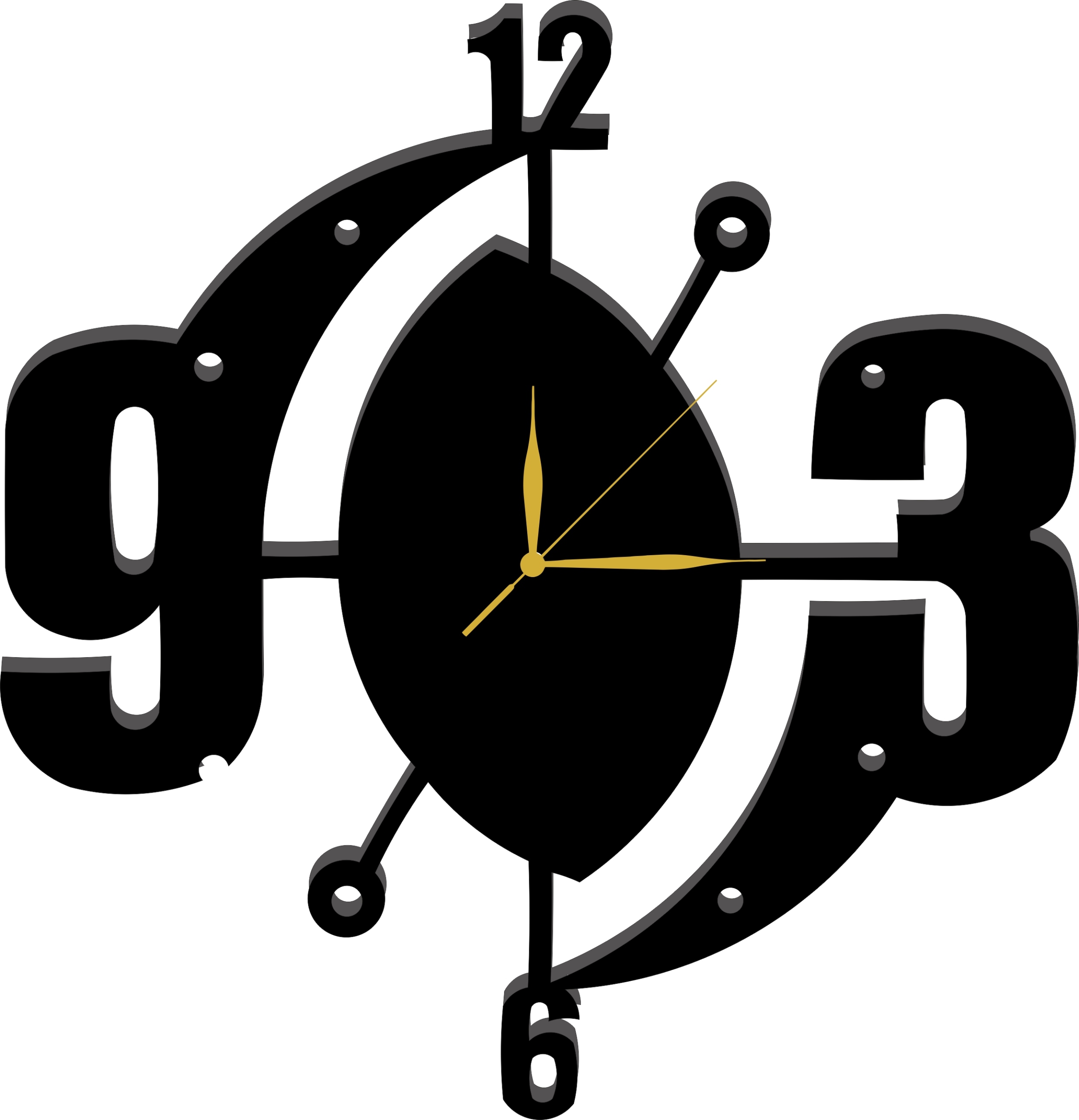 Nástěnné Hodiny Ragbyové 70 CM XXL 16 Barev