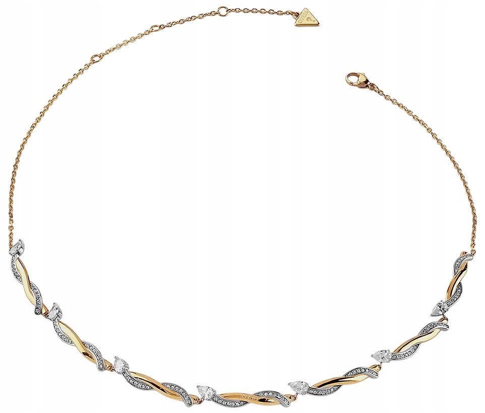 Elegantní Náhrdelník Guess Twist Zlato-stříbrný Řetízek Na Šaty, Sada