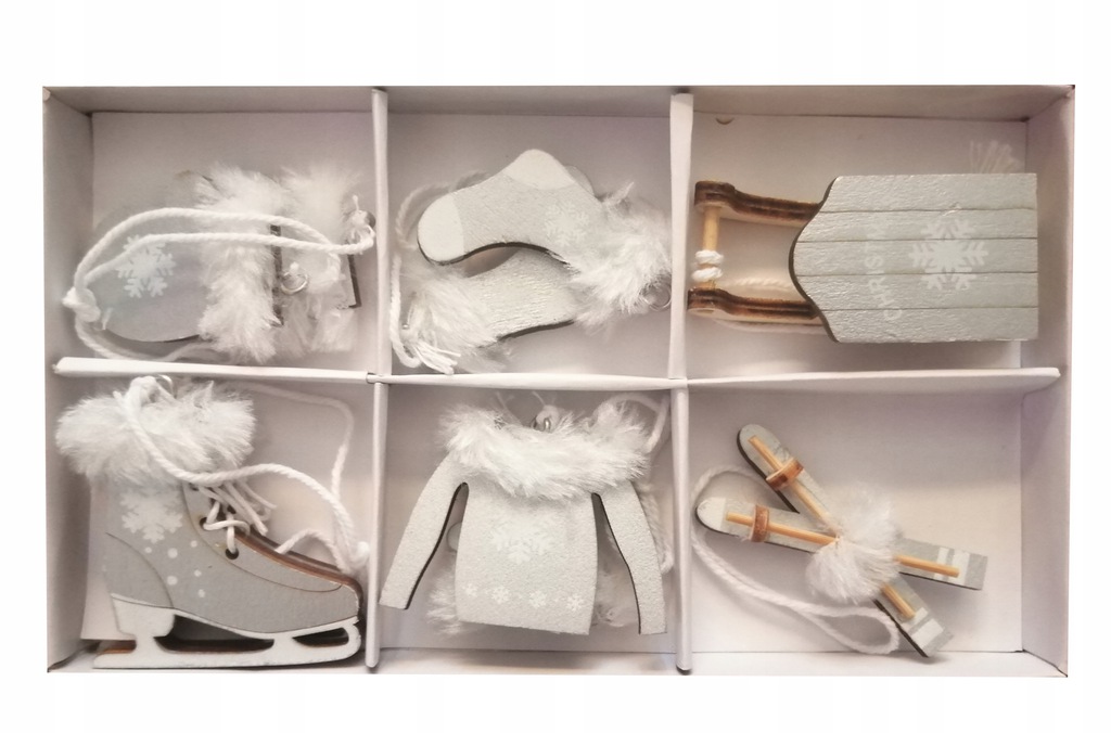 

Zawieszka zawieszki świąteczne drewniane 6 szt.