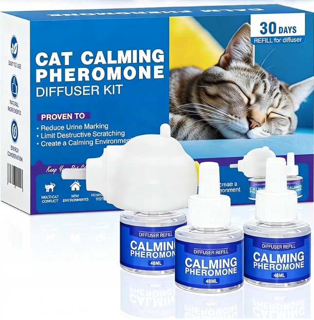 Uklidňující feromony pro kočky 1 Difuzér 3 náplně vystačí na 120 dní