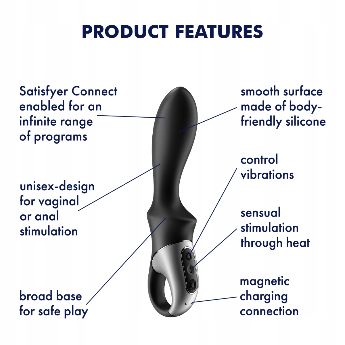 Satisfyer Heat Climax Connect App Długość 1 cm