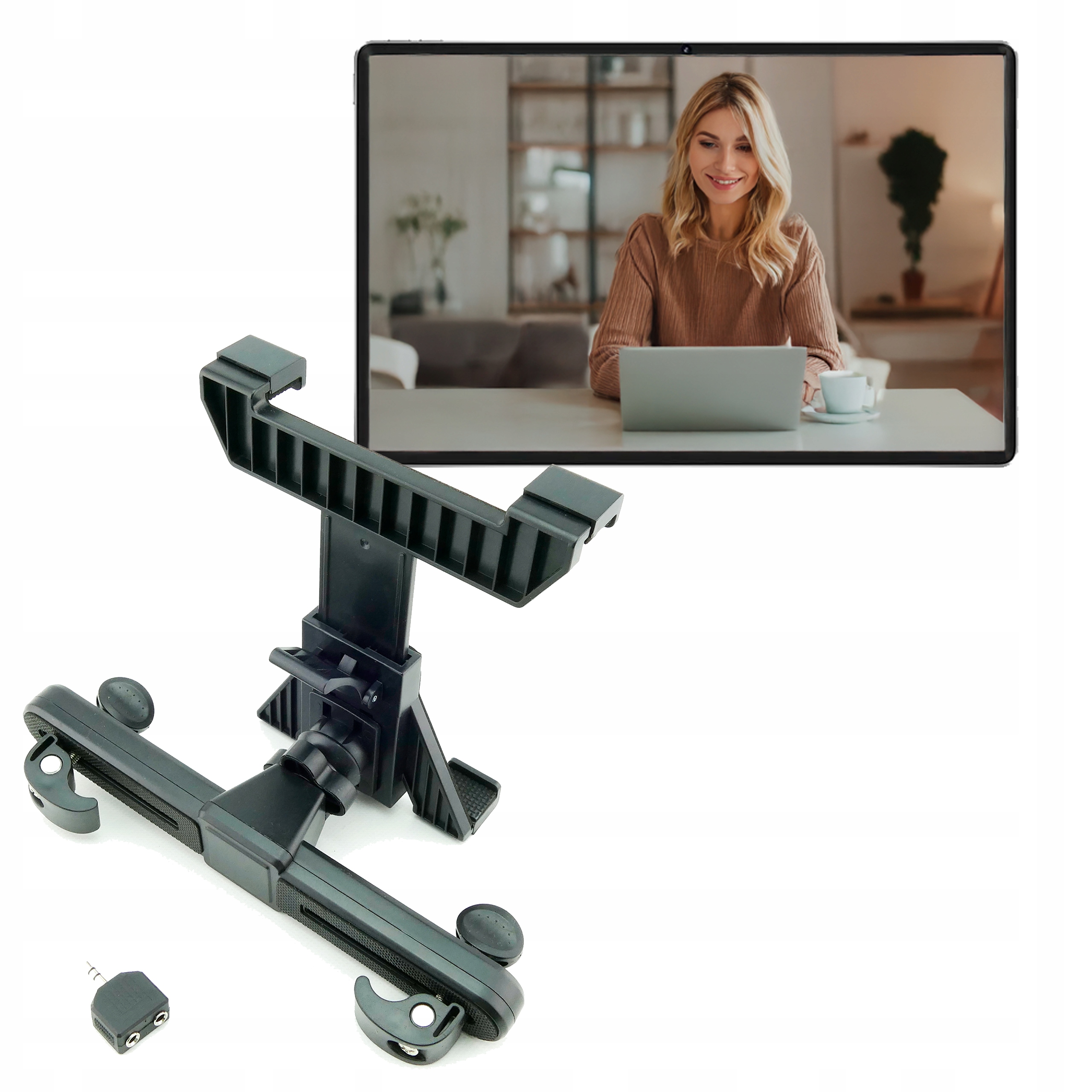 Mocny Uchwyt samochodowy auta na zagłówek do tabletu Lenovo Yoga Pad Pro Ai