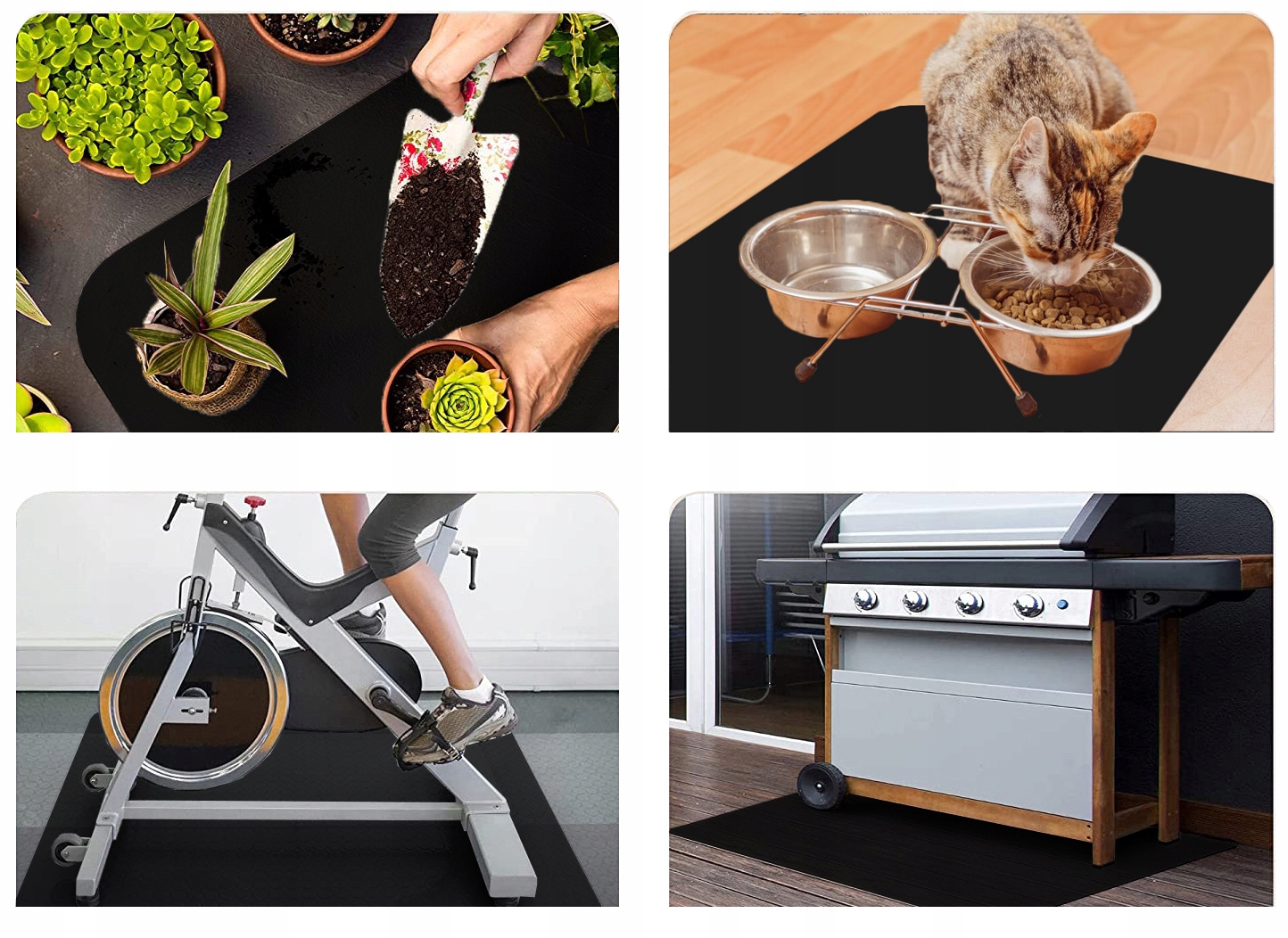 MOCNA MATA OCHRONNA PODKŁADKA NA STÓŁ BIURKO POD MYSZKĘ MYSZ CZARNA 120x60 Krótszy bok 60 cm